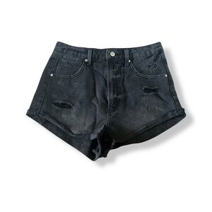 [wild fable] Highest Rise Cheeky Black Denim Shorts